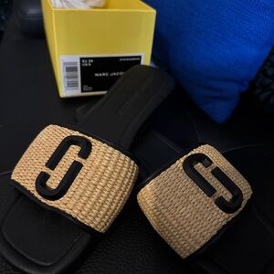 Marc Jacobs Black and Tan Sandals